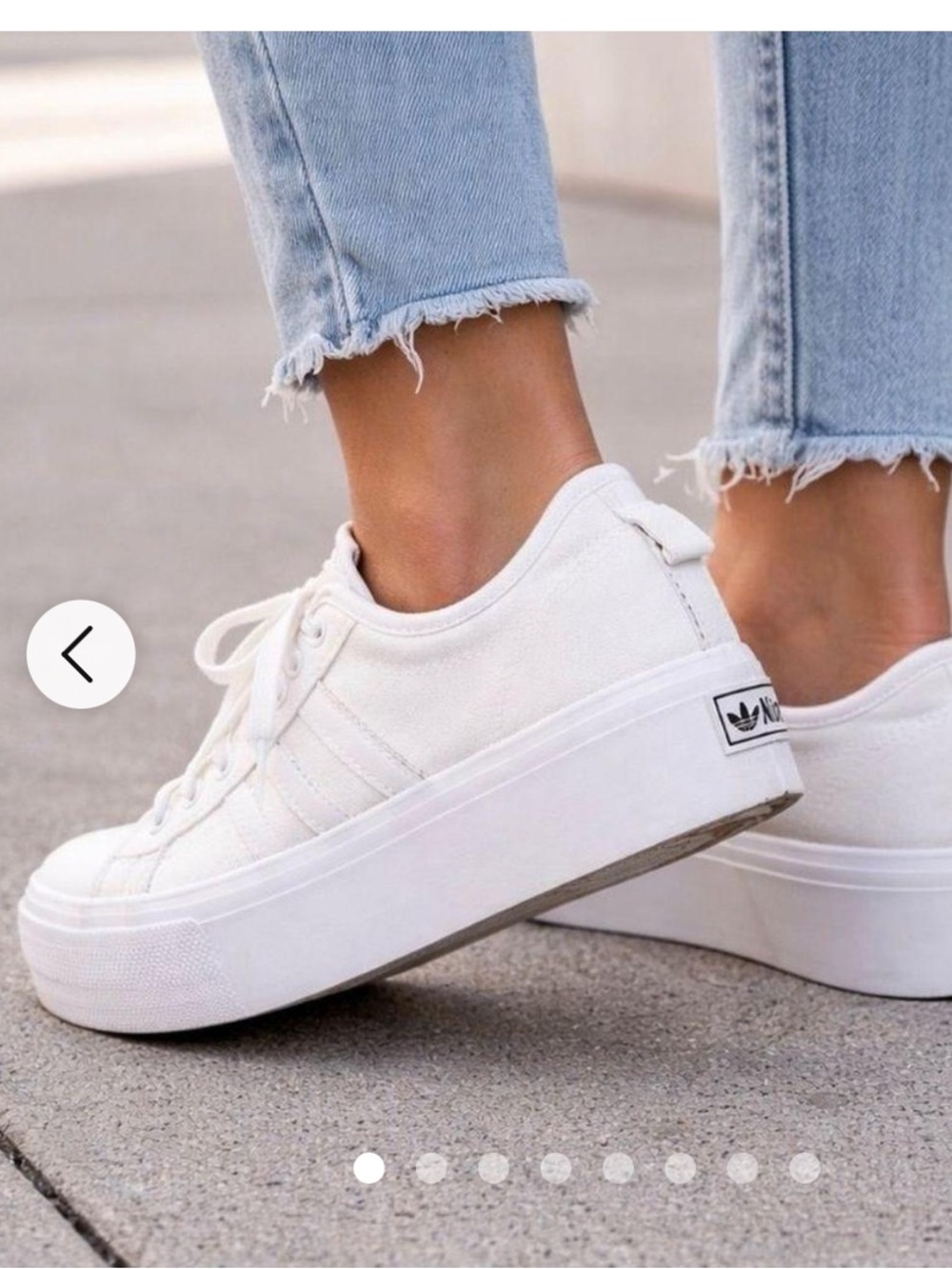 Adidas Nizza Tripple Women’s White Platform Lace-Up Sneakers